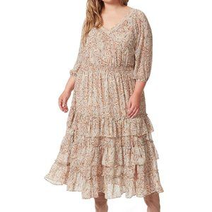 NWT Jessica Simpson | Snake-Print Kelley Tiered-Ruffle Maxi  - 2x